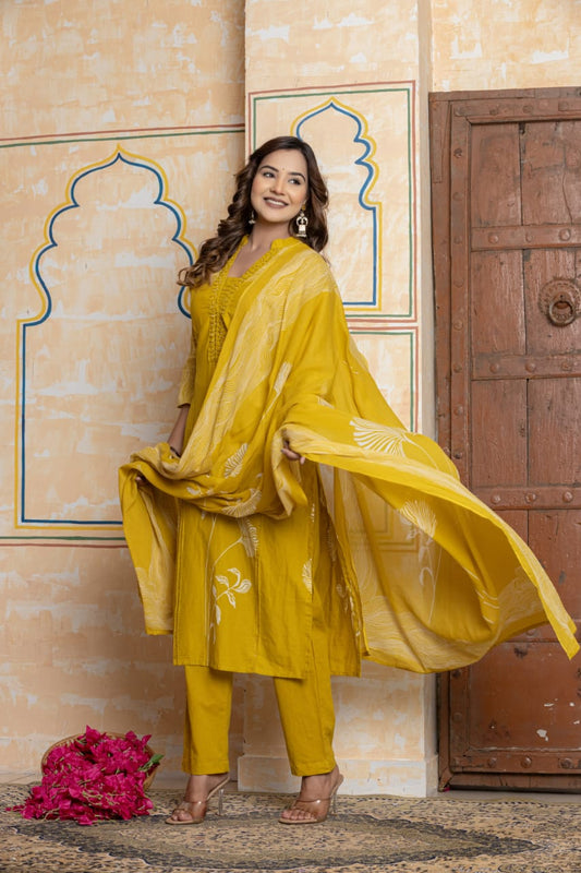 Yellow kurta Set